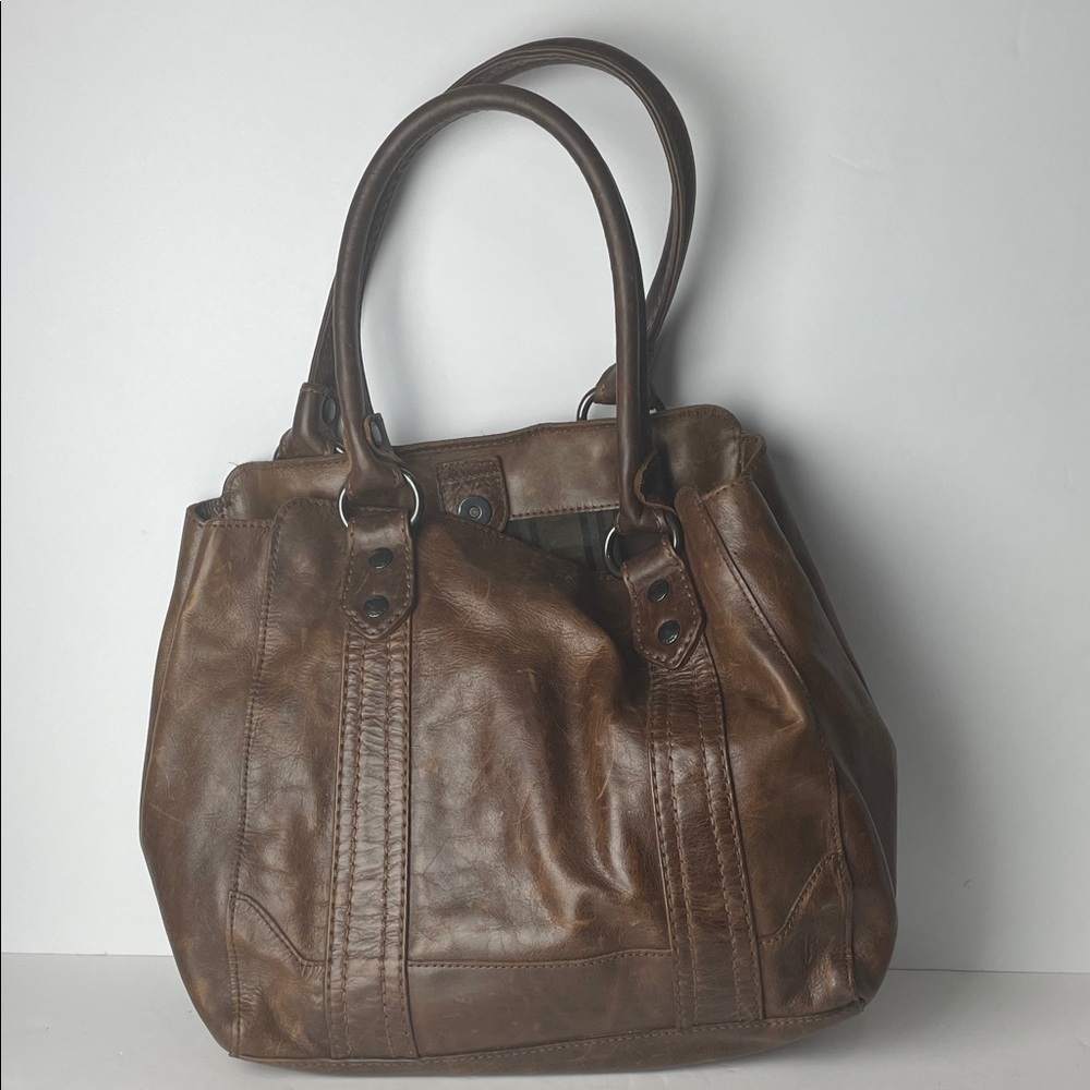 Frye Melissa Classic Brown Leather Shoulder Bag